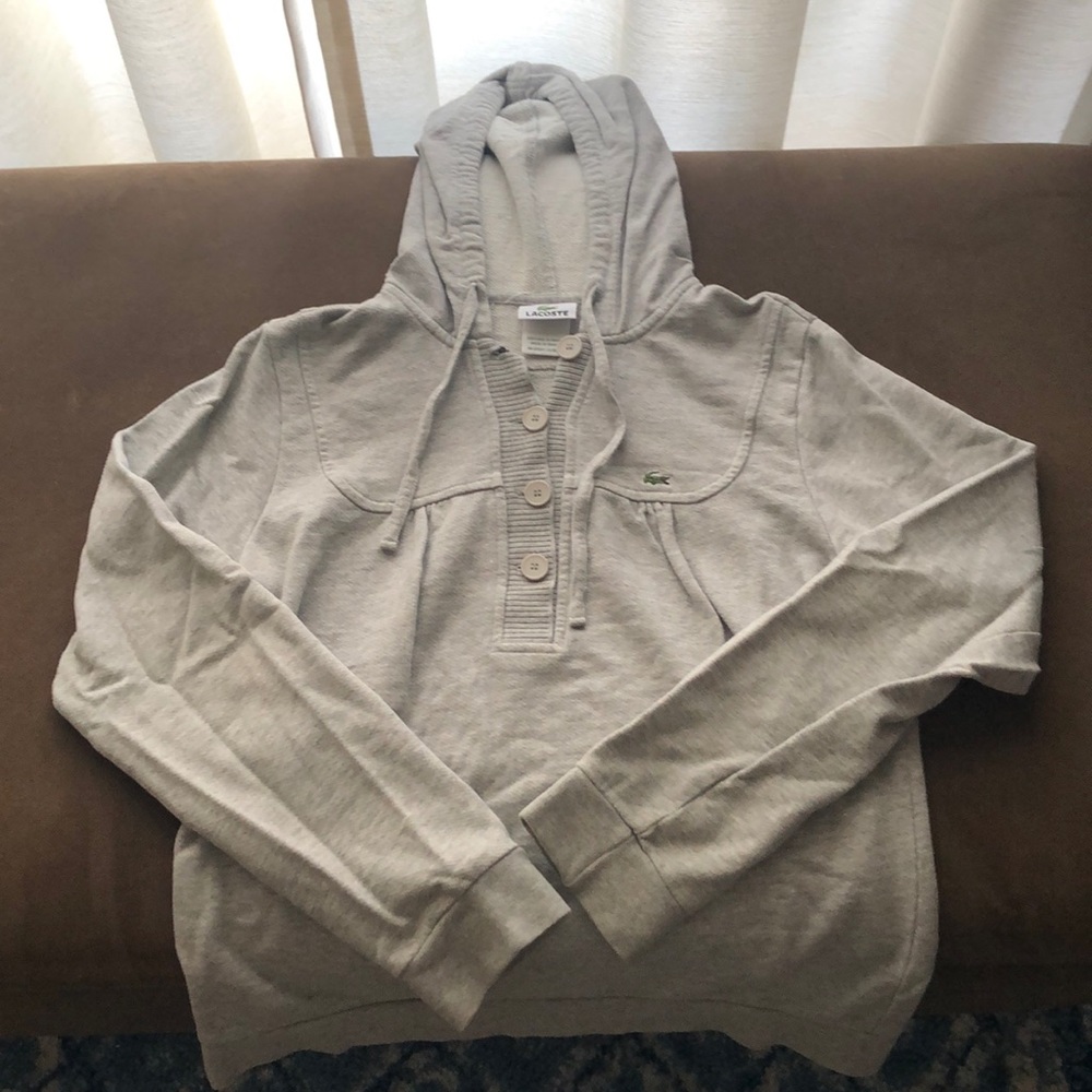 Lacoste grey sweatshirt size 40 (XS)